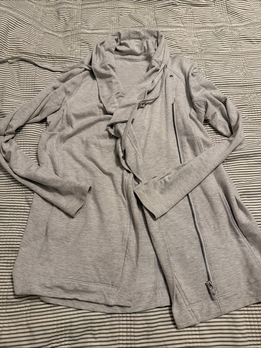 Lululemon Light Gray Women's Open Front Cardigan Sweater